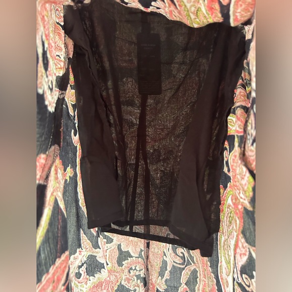 NWT Papa Vancouver Black and Pink Lace Bono Paisley Tunic Top - Picture 4 of 6